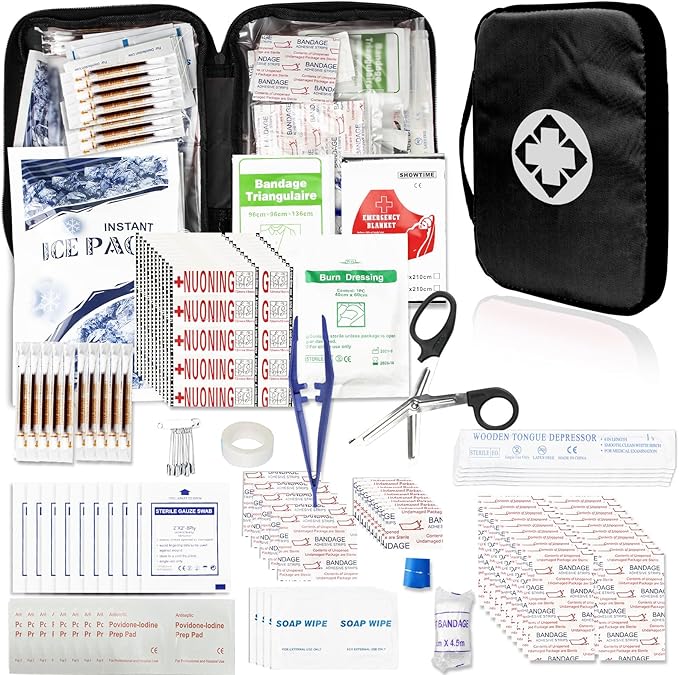 300Piece Portable Red First Aid Survival Kit HomeCarOutdoor