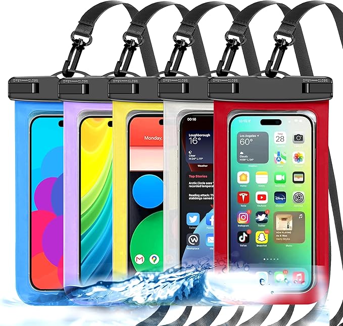 Famoby 5Pack Waterproof Phone Pouches IP68 Protection
