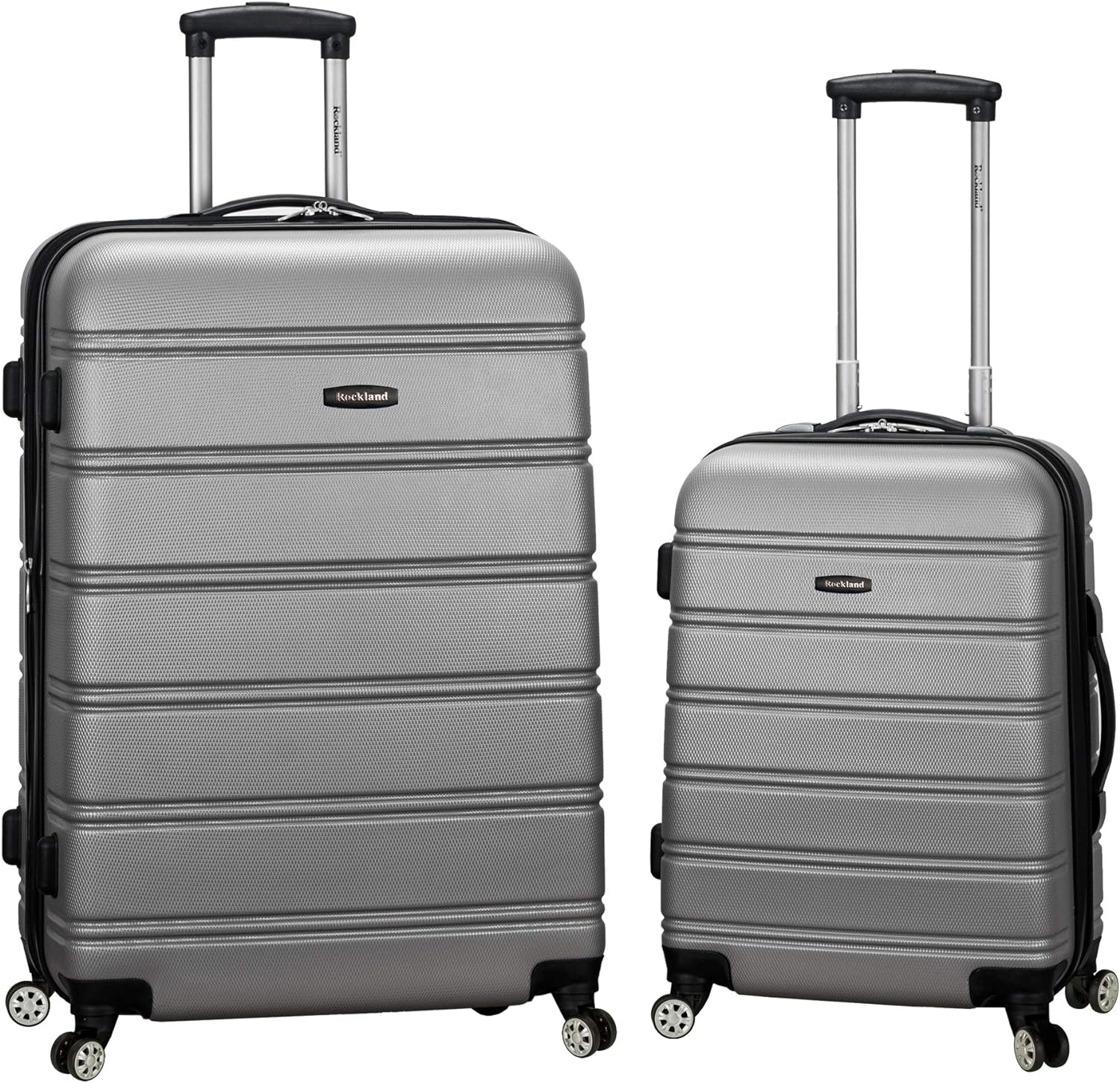 Rockland Navy Hardside Expandable Spinner Luggage 2Piece Set