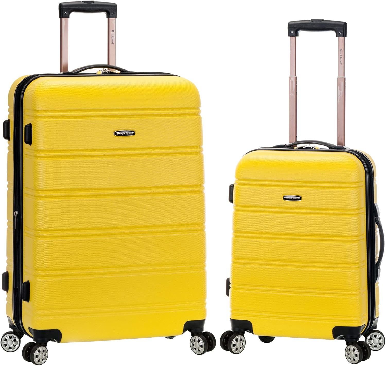 Rockland Navy Hardside Expandable Spinner Luggage 2Piece Set