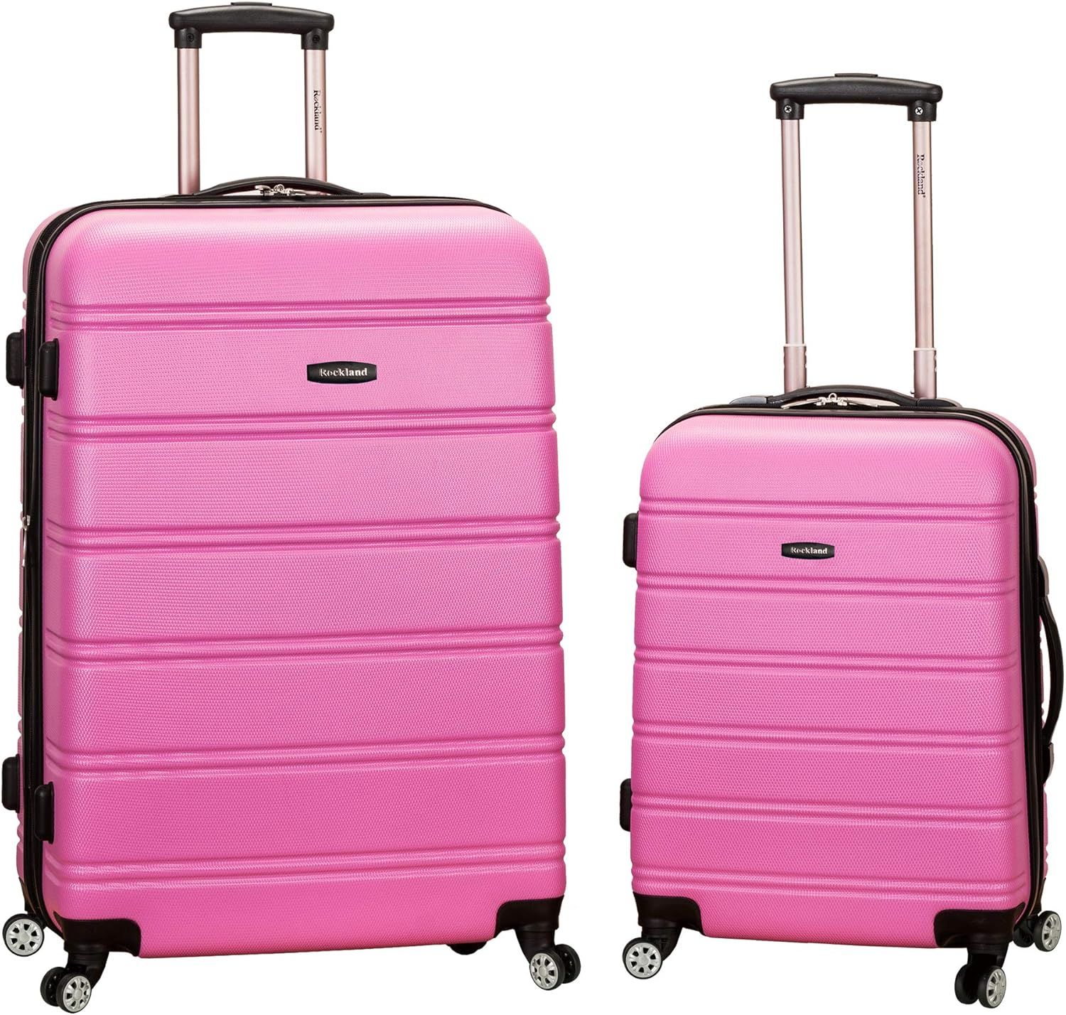Rockland Navy Hardside Expandable Spinner Luggage 2Piece Set