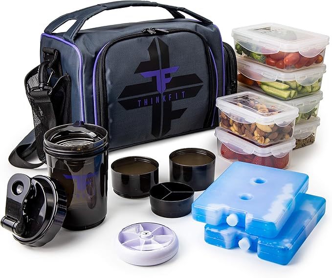 ThinkFit Insulated Meal Prep Lunch Box with Containers