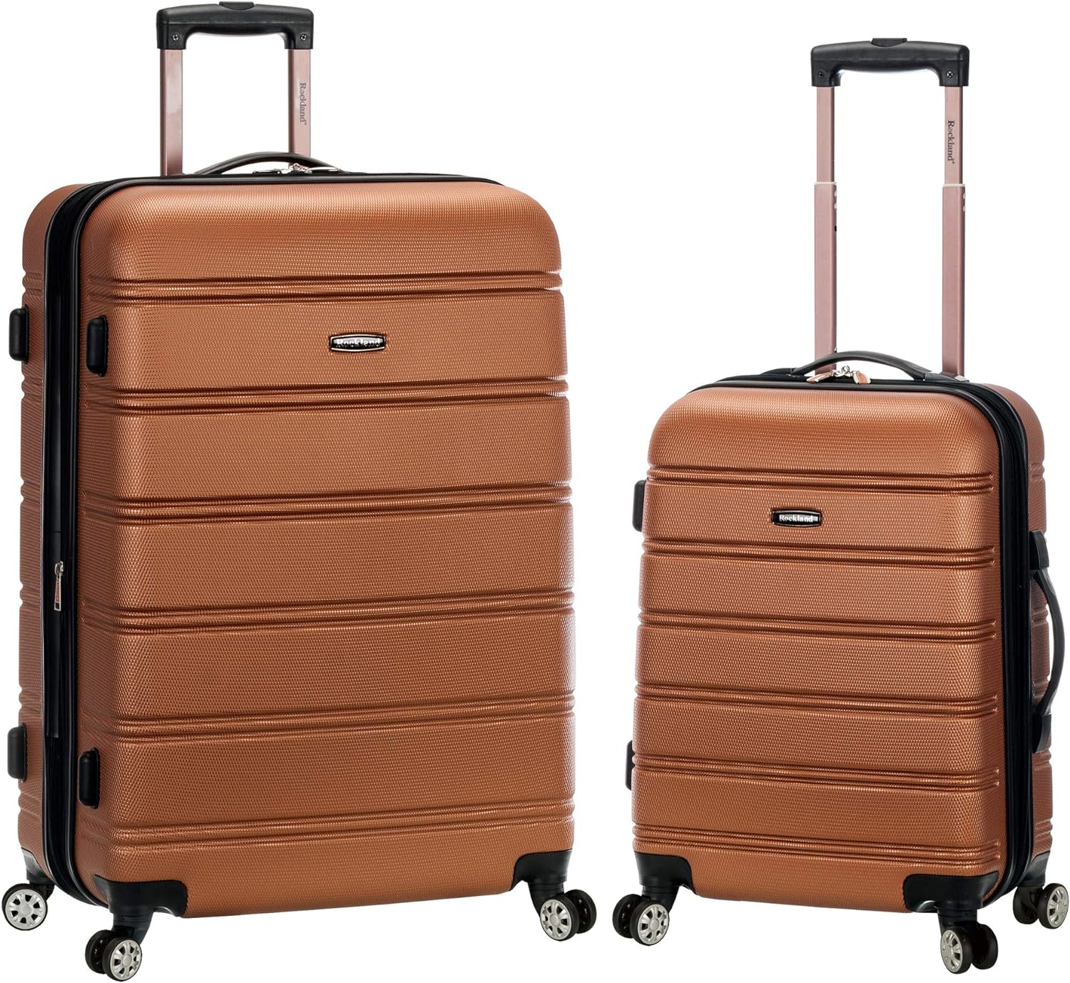 Rockland Navy Hardside Expandable Spinner Luggage 2Piece Set