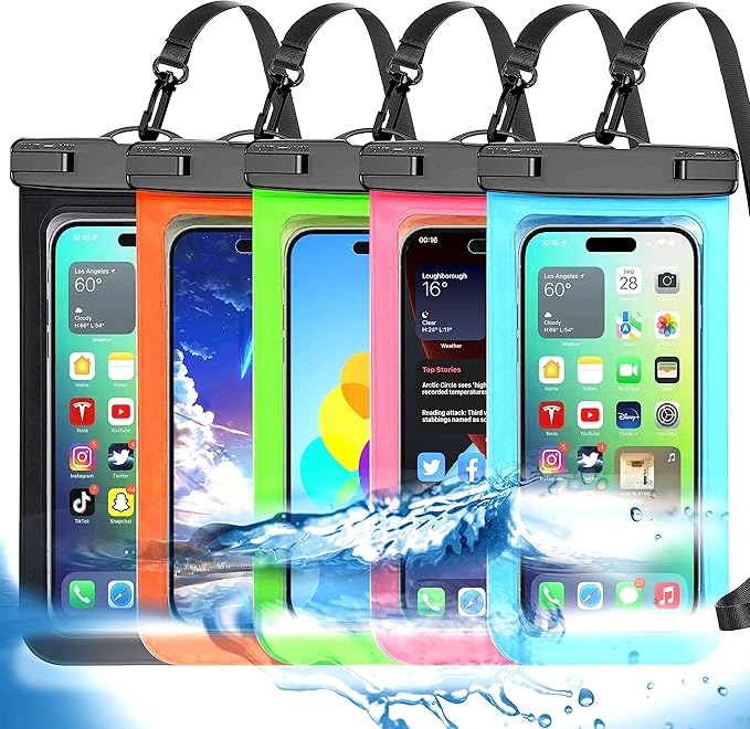 Famoby 5Pack Waterproof Phone Pouches IP68 Protection